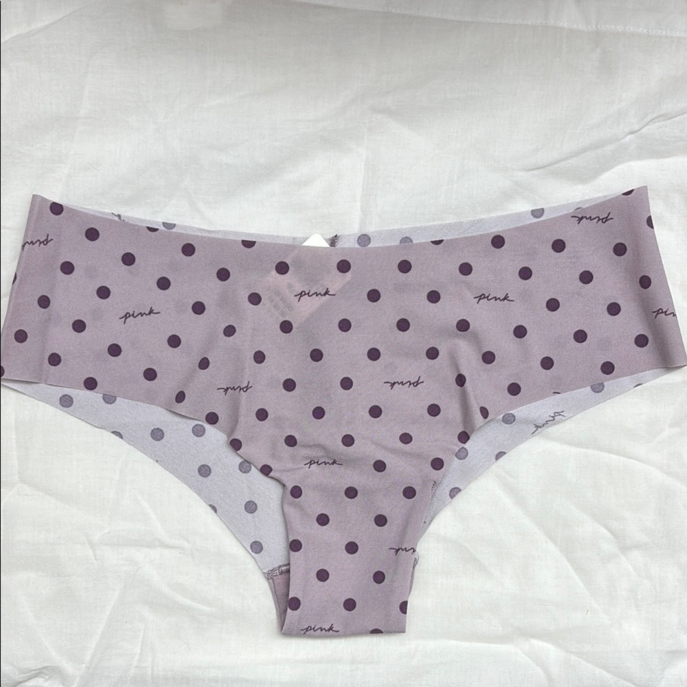 PINK Victoria's Secret Purple Polkadot Cheeky Panty